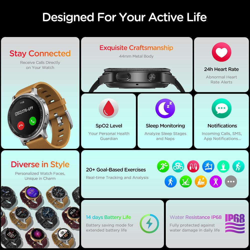 Smart Watch for Active Lifestyle - Diverse Styles and 20 Plus Exercises - Birdie Watches